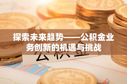 霍林郭勒探索未来趋势——公积金业务创新的机遇与挑战