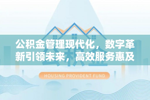 霍林郭勒公积金管理现代化，数字革新引领未来，高效服务惠及民生