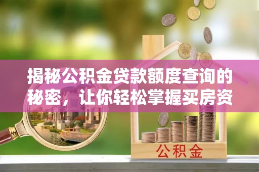 霍林郭勒揭秘公积金贷款额度查询的秘密，让你轻松掌握买房资金规划